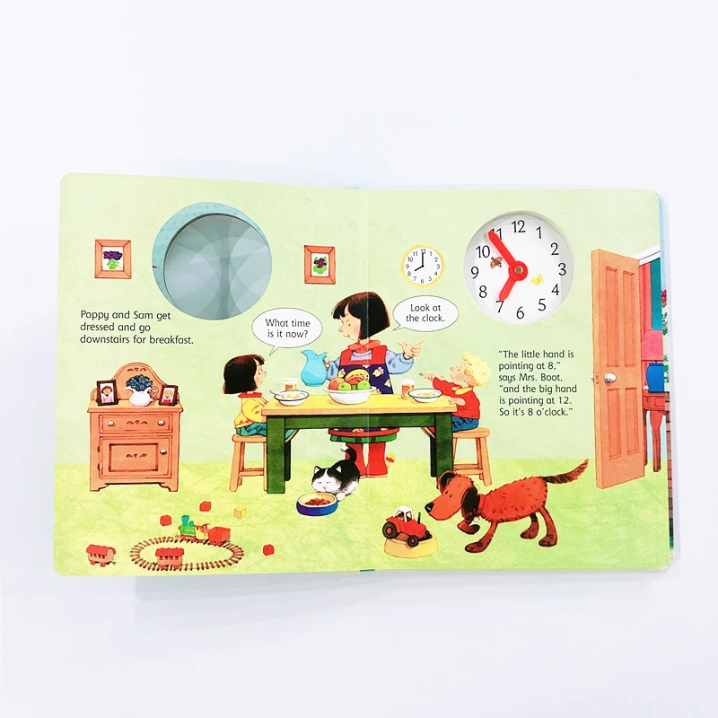 Usborne Telling The Time Book - Interactive Clock Learning for Kids Educational Time Teaching Aid
