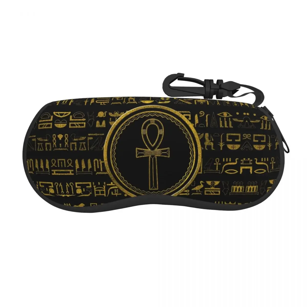 Gold Egyptian Ankh Cross Symbol Shell Eyeglasses Protector Cases Fashion Sunglass Case Glasses Pouch