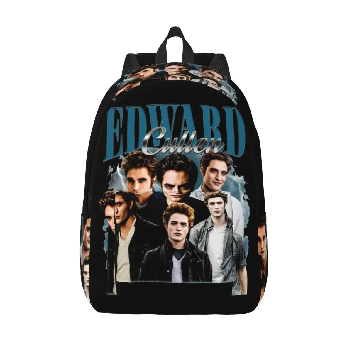 Edward Cullen 90s Twilight Backpack Middle High College School Student Robert Pattinson Bookbag Men Women Canvas Daypack Travel
