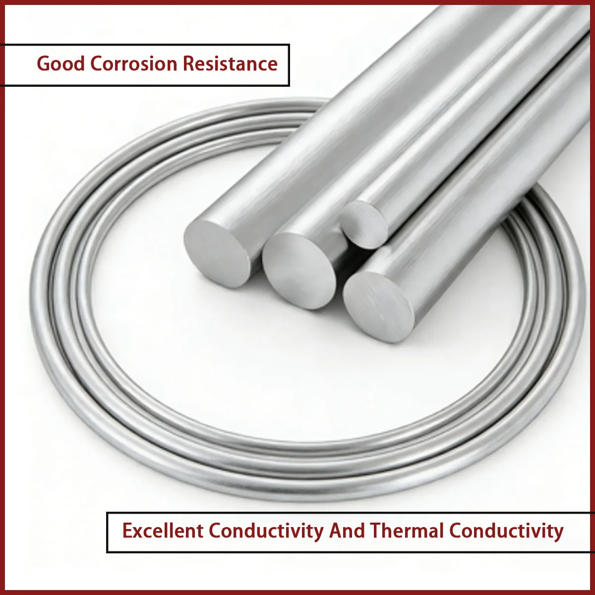 A Solid Aluminum Round Rod with a Diameter of 1-50mm Is Used in Aerospace, Automotive Manufacturing