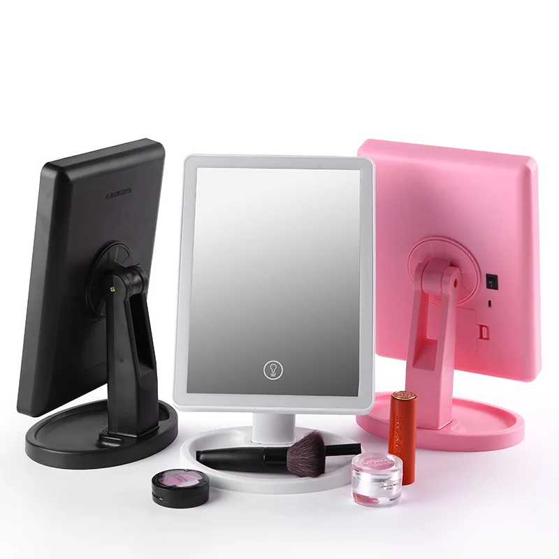 LED Illuminated with Touch Sensing and Luminous LED Dressing  Smart Bathroom Mirror Vanity Supplies