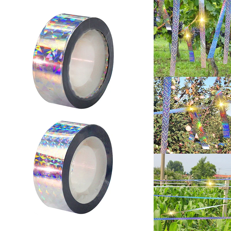 

Мигающий светоотражающий репеллент от птиц шириной 2,4 см, длина 50 м, репеллент для звуковых голубей, ремень для отпугивания птиц, садовые вредителя