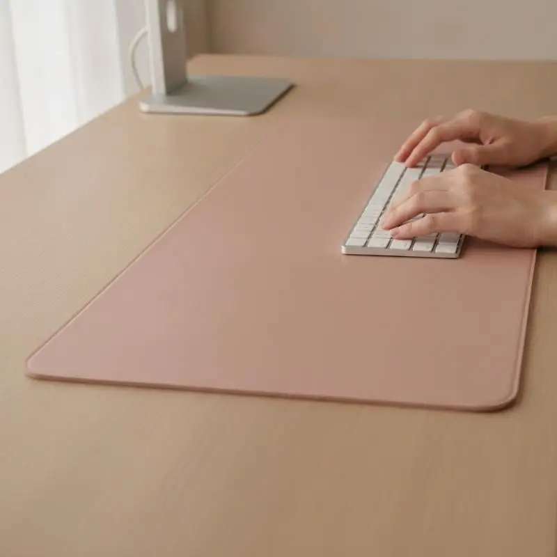 Large PU Leather Mouse Pad Waterproof Non-Slip Durable Desk Protector Mat for Home Office Travel Use