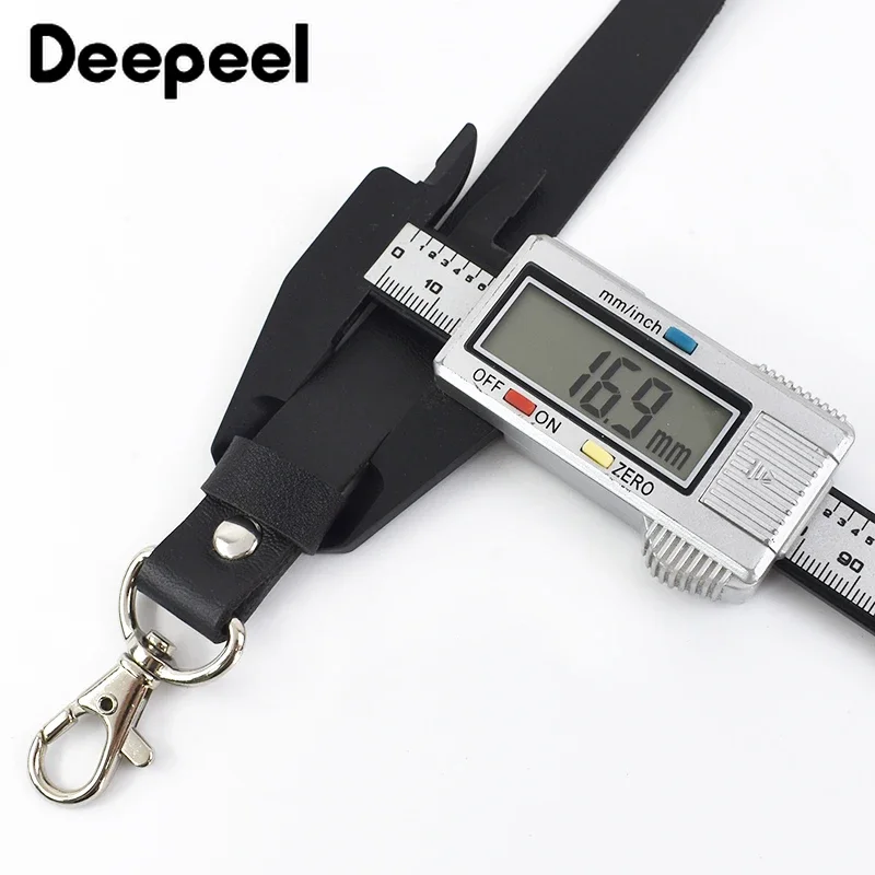 Deepeel Adult Men Suspenders Goth Faux Leather 3 Clips Hook Adjust Strap Braces for Male Jeans Punk Party Harness Belt Jockstrap