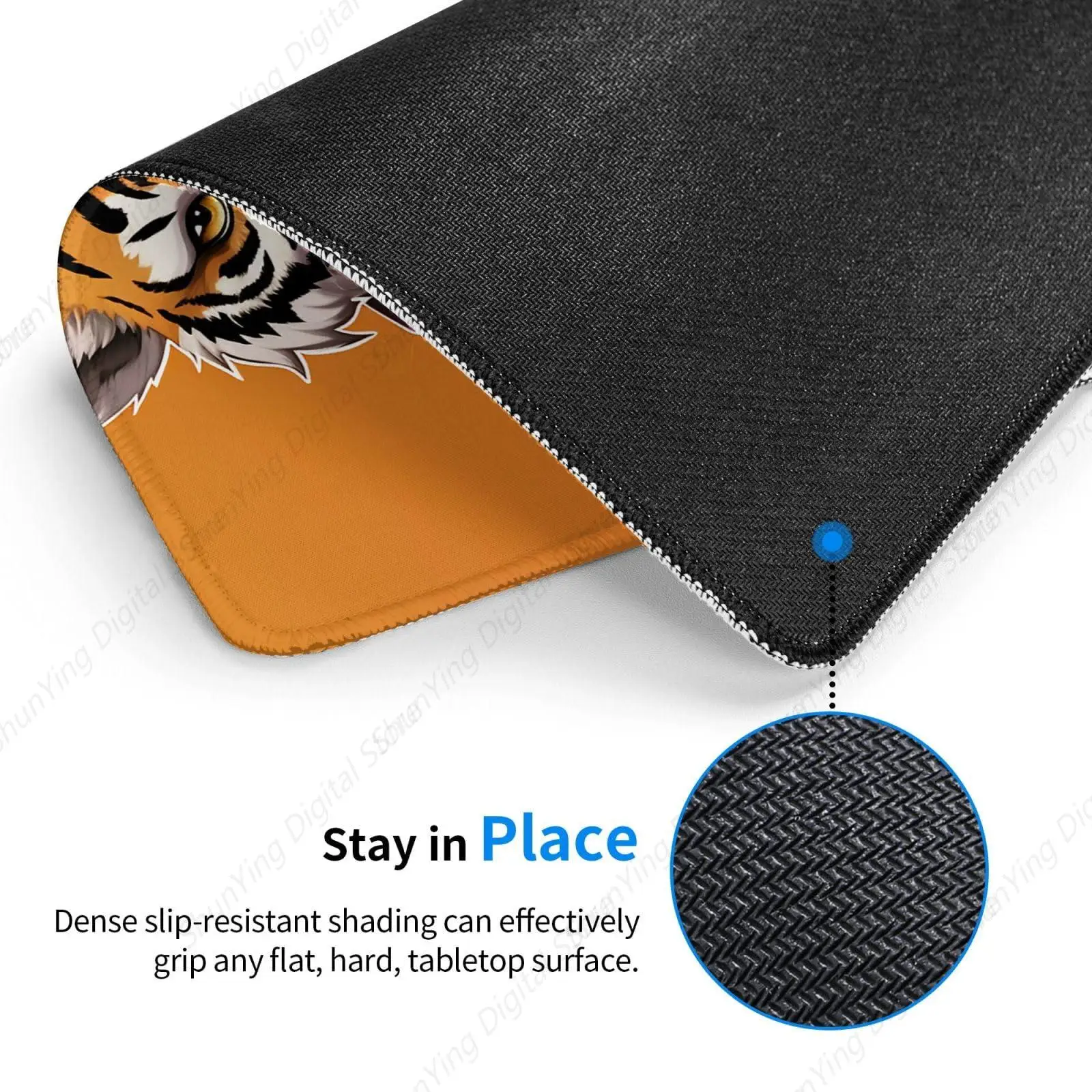 Mouse Pad Tiger Skin Jacket Washable Anti Slip Men's And Women's Laptop Gaming Table Pad Mouse Pad 18*22cm