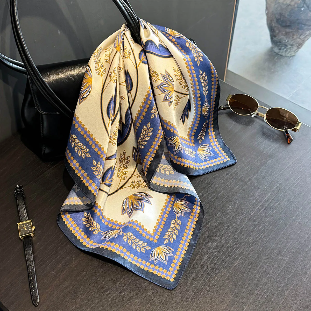 100% وشاح حريري طبيعي شالات نسائية يلتف للسيدات أوشحة فولارد الباشمينا منديل حجاب نسائي باندانا فاخر bufanda