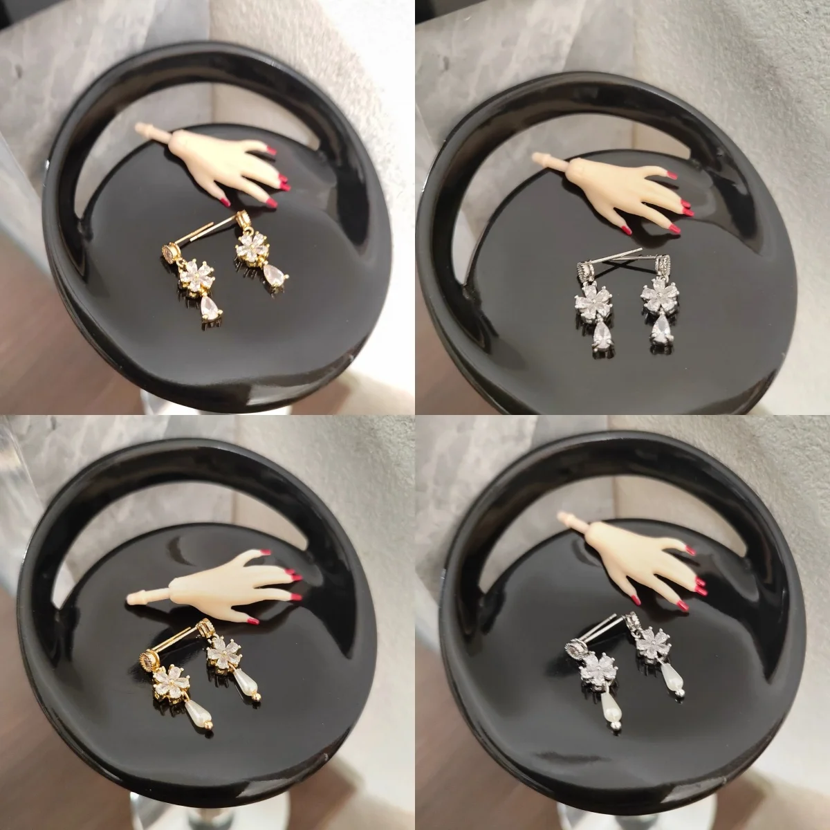 1/6 Supermodel Puppe Schmuck Zubehör Stadt Mädchen Mode Perle Diamant Ohrringe Für 30 cm Prinzessin Puppe Luxus Dress Up