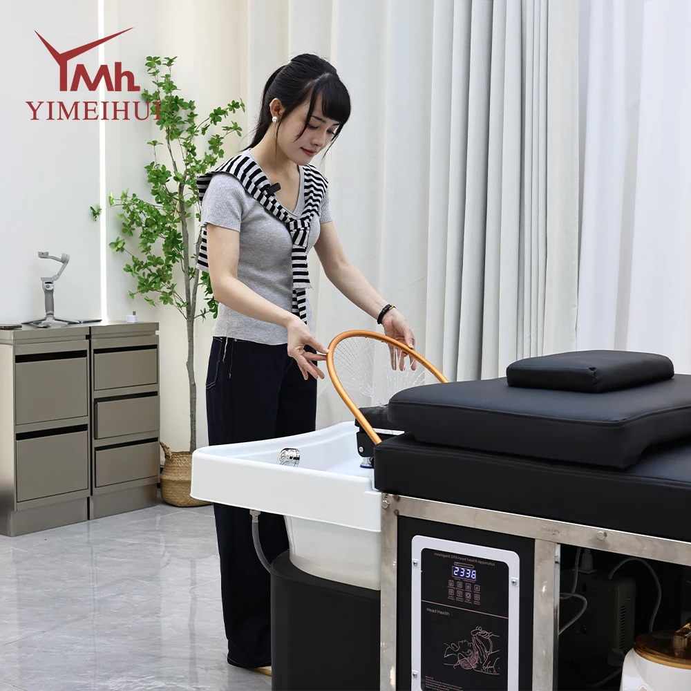 مجموعة صالون متينة بقاعدة من الفولاذ المقاوم للصدأ مع سخان، سرير شامبو على الطراز التايلاندي لدورة الماء بالبخار