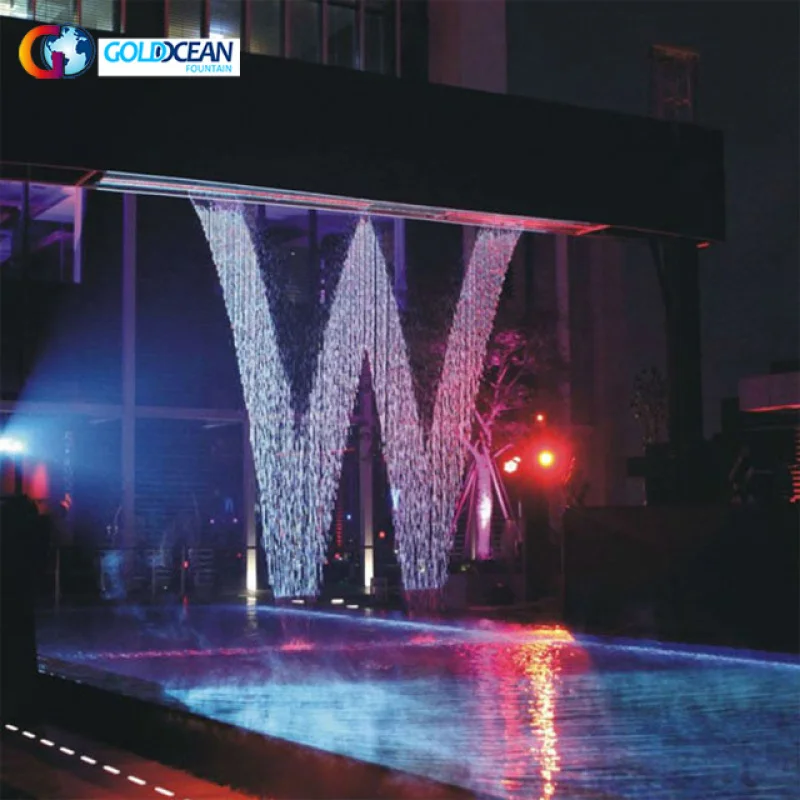 custom.DESIGN Outdoor Curved Wall Raining Curtain