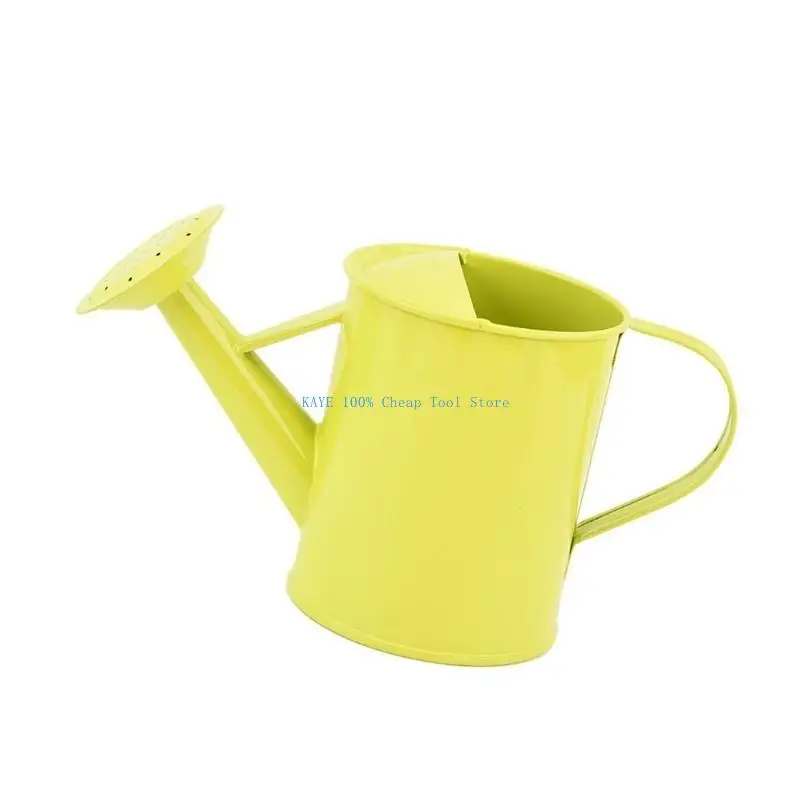 

G6KA Iron Watering Can Bright Color Watering Pot For Home Garden Succulents Plant Use