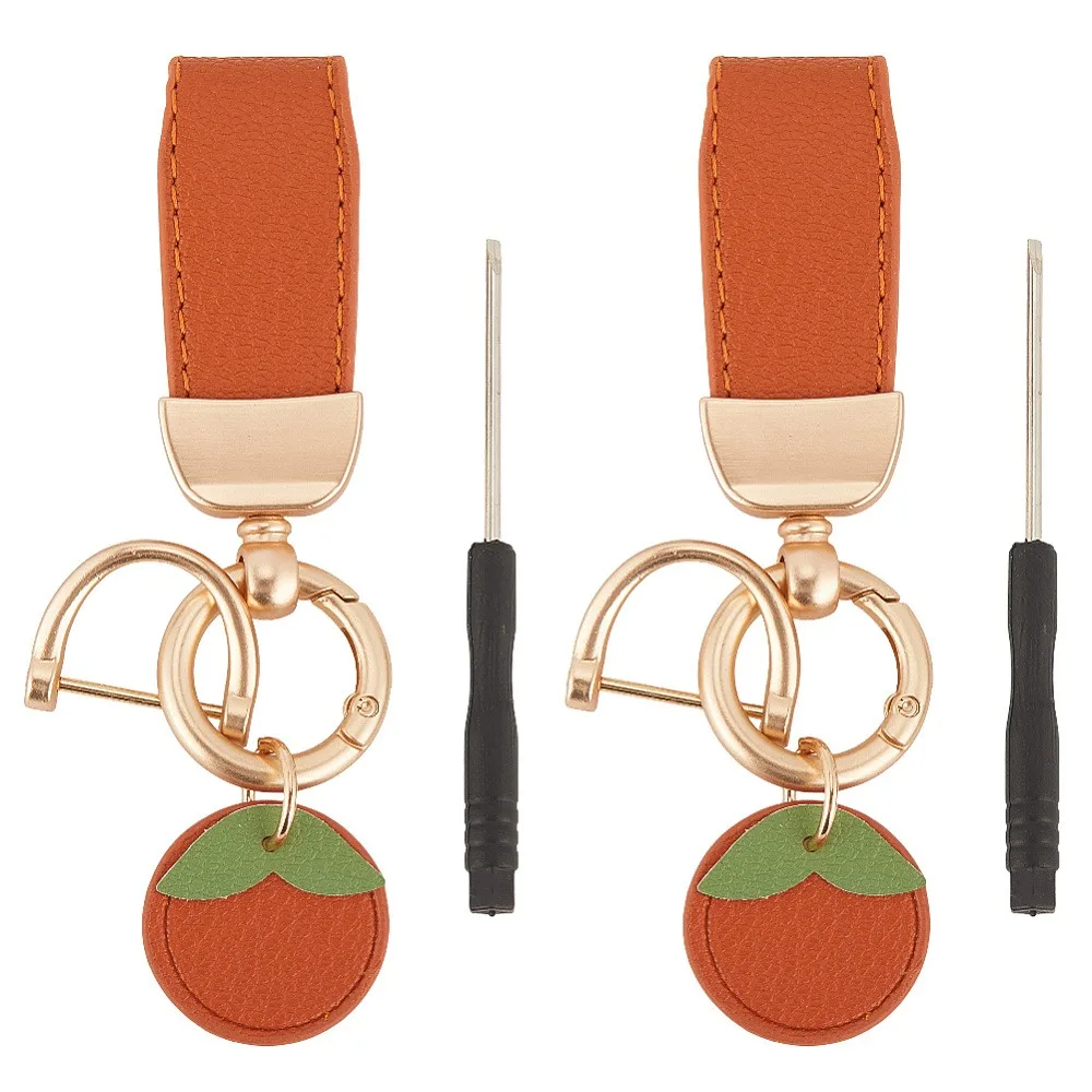 2-pecas-chaveiro-de-liga-e-couro-pu-com-pingente-de-laranja-estilo-frances-118mm