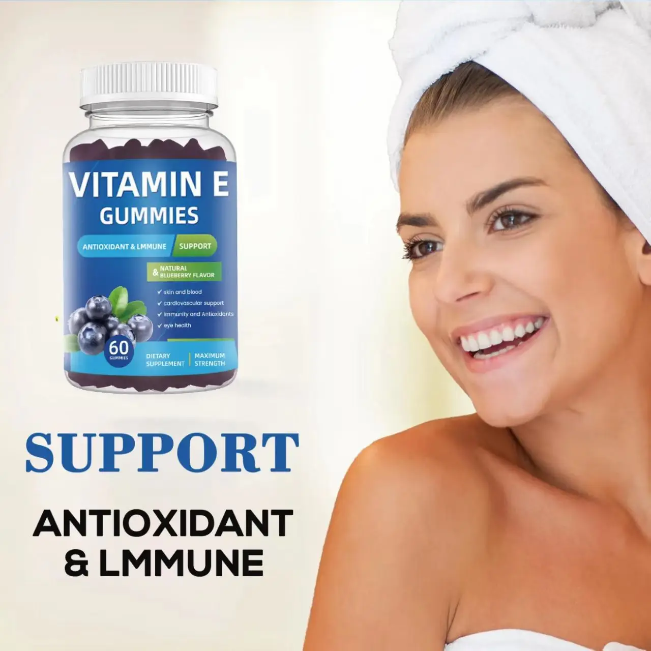 

Vitamin E gummies promote skin health, protect cells, beautify the skin, promote growth, and brighten skin tone