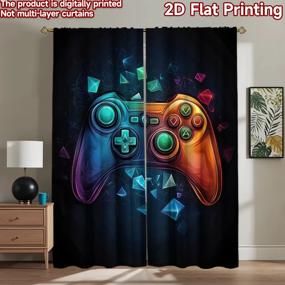 1 Stück 2D flacher Fotohintergrund, Hintergrundbanner, bunter Game-Controller, 100 % Polyester, festliche Hintergründe, geeignet für