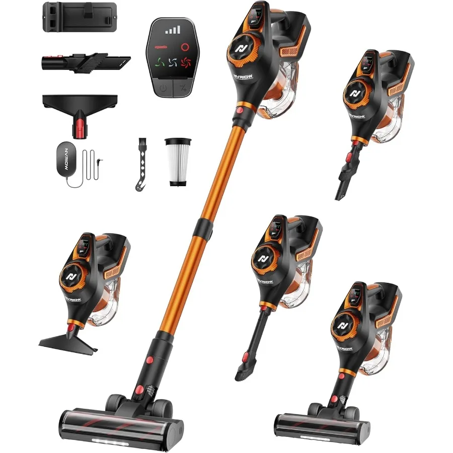 

Cordless Vacuum Cleaner for Home 45Kpa Stick Vacuum Max 80mins Runtime 1.5L Dust Cup Rechargeable Lightweight Handheld Vacuum f