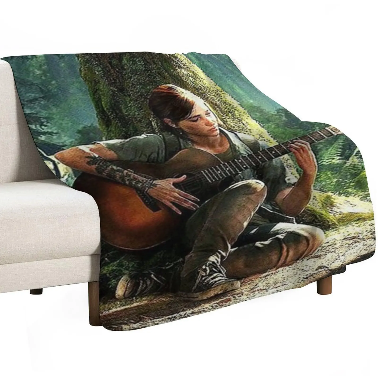 Ellie Guitar Throw Blanket Warm Accent Blanket for Living Room Decoration