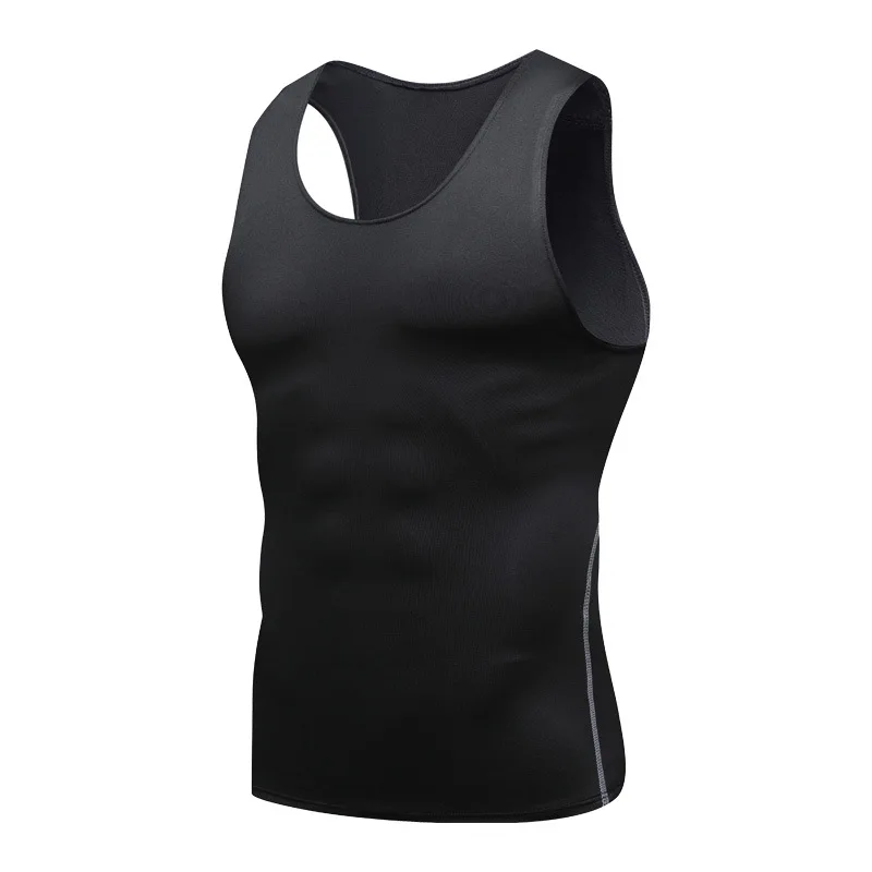 Compression Tank Top Men Gym Shirt Sleeveless Quick Dry Printing Sportswear Male Fitness Bodybuilding Vest Workout Muscle Top image 4