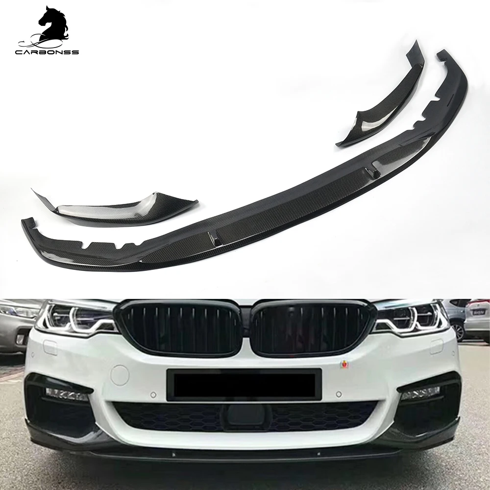 M Performance Type Carbon Fiber Front Splitter For  5 Series G30  Bumper Spoiler Lip 2017+