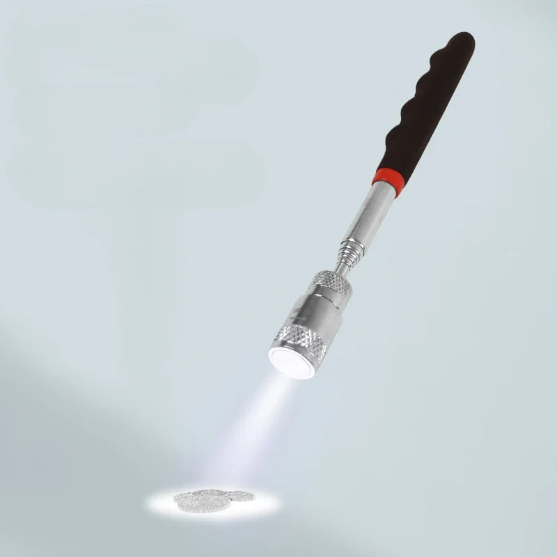 Bolígrafo magnético telescópico con LED para metalurgia, herramienta práctica de recogida, Perno de tuerca, varilla de recogida ajustable, Mini bolígrafo