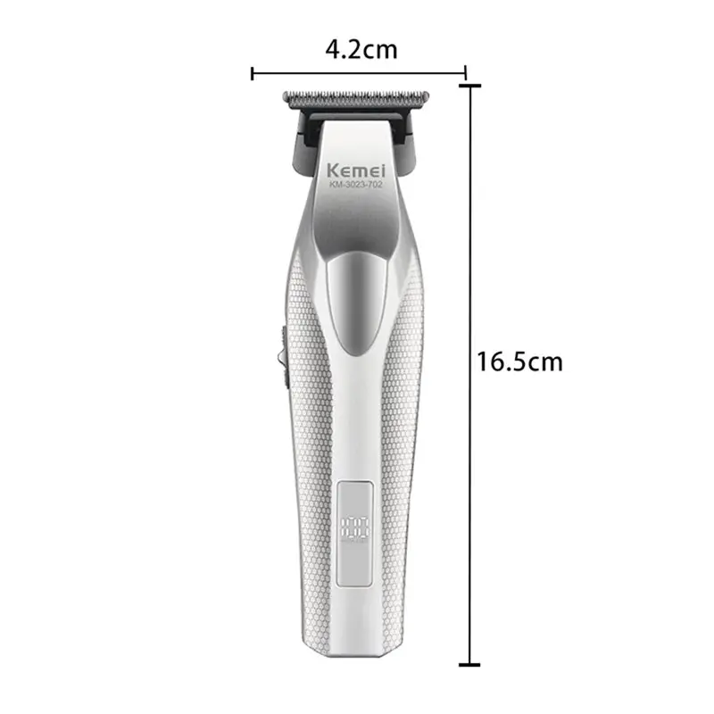 【BRAND NEW】Kemei 3023-702 Zero Gapped Hair Trimmer Professional Hair Clipper Rechargeable Hair Cutting Men's Barber Tool