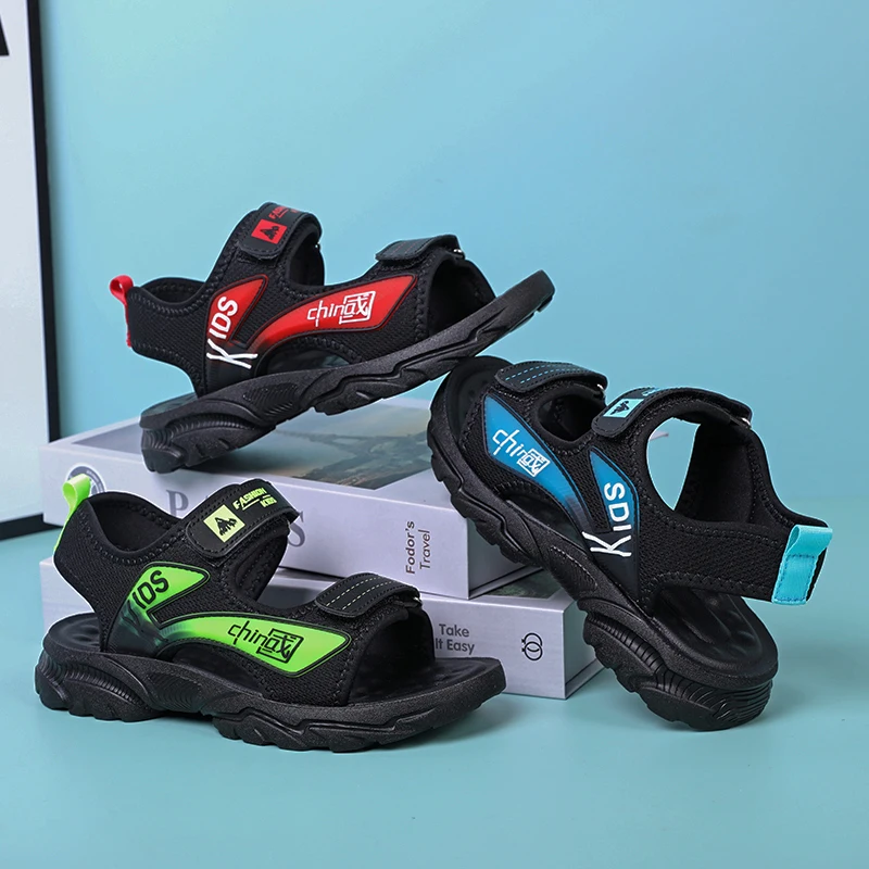 

Boys Sports Sandals 2026 Summer Autumn Wear Resistant Children's Sandals Soft Bottom Anti-Slip Beach Shoes for Active Kids