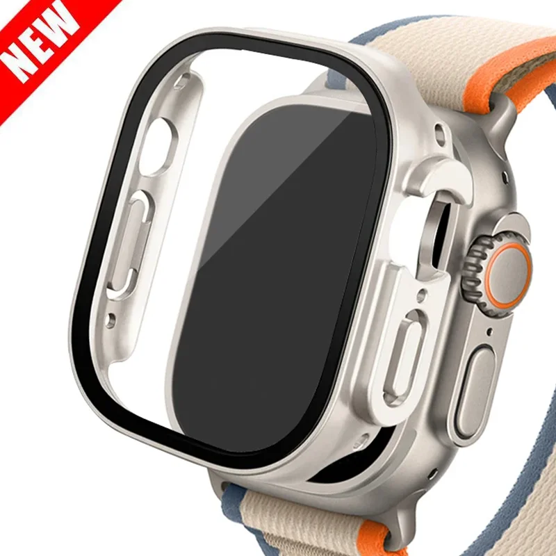 Glas gehäuse für Apple Watch Serie Ultra 49mm Smartwatch PC Displays chutz folie Stoßstange gehärtetes Zubehör iwatch Ultra Cover 49mm
