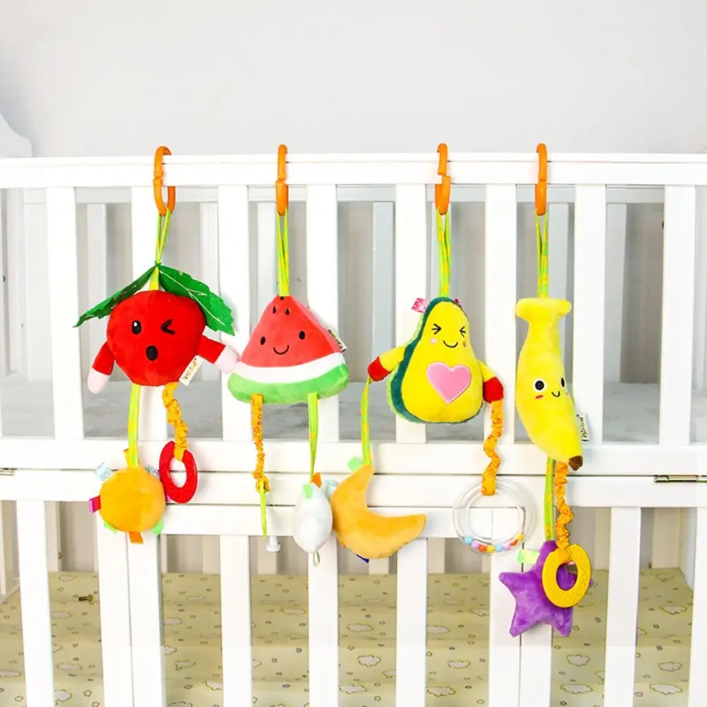 Fruit Baby Stroller Hanging Soft Stuffed Stroller Bed Hanging Toys Crib Hanging Bell Early Education