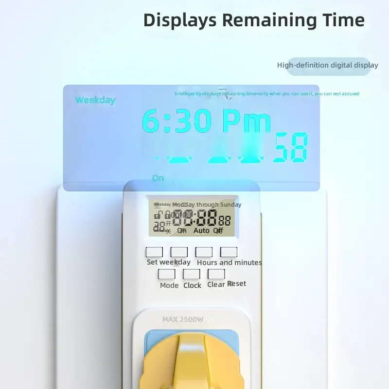 for Timing Socket Intelligent Charging Timer Automatic Power Off Digital Display Socket Timer