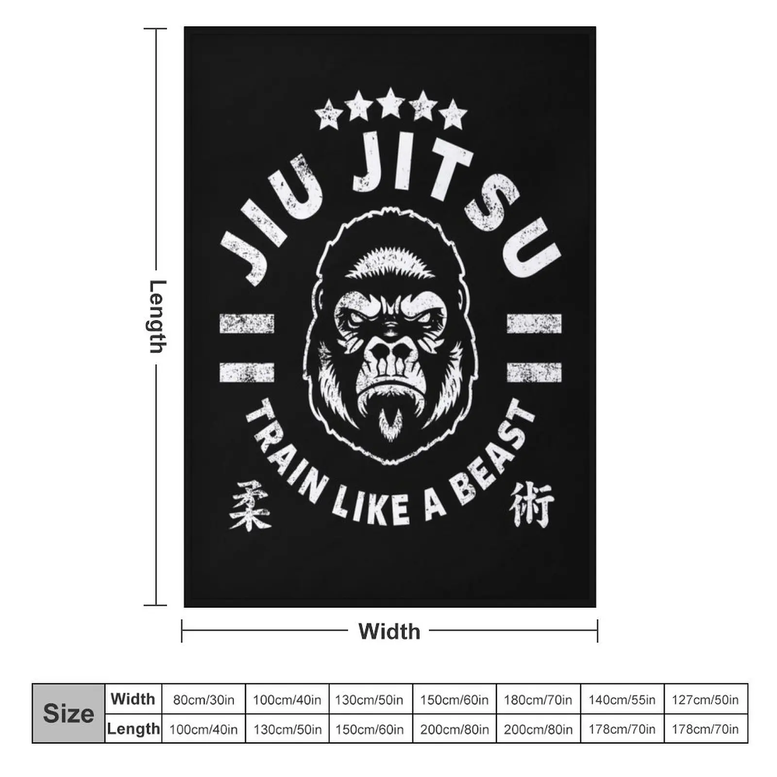 JIU JITSU - TRAIN LIKE A BEAST Throw Blanket Hairy Plaid Blankets For Sofas Blankets