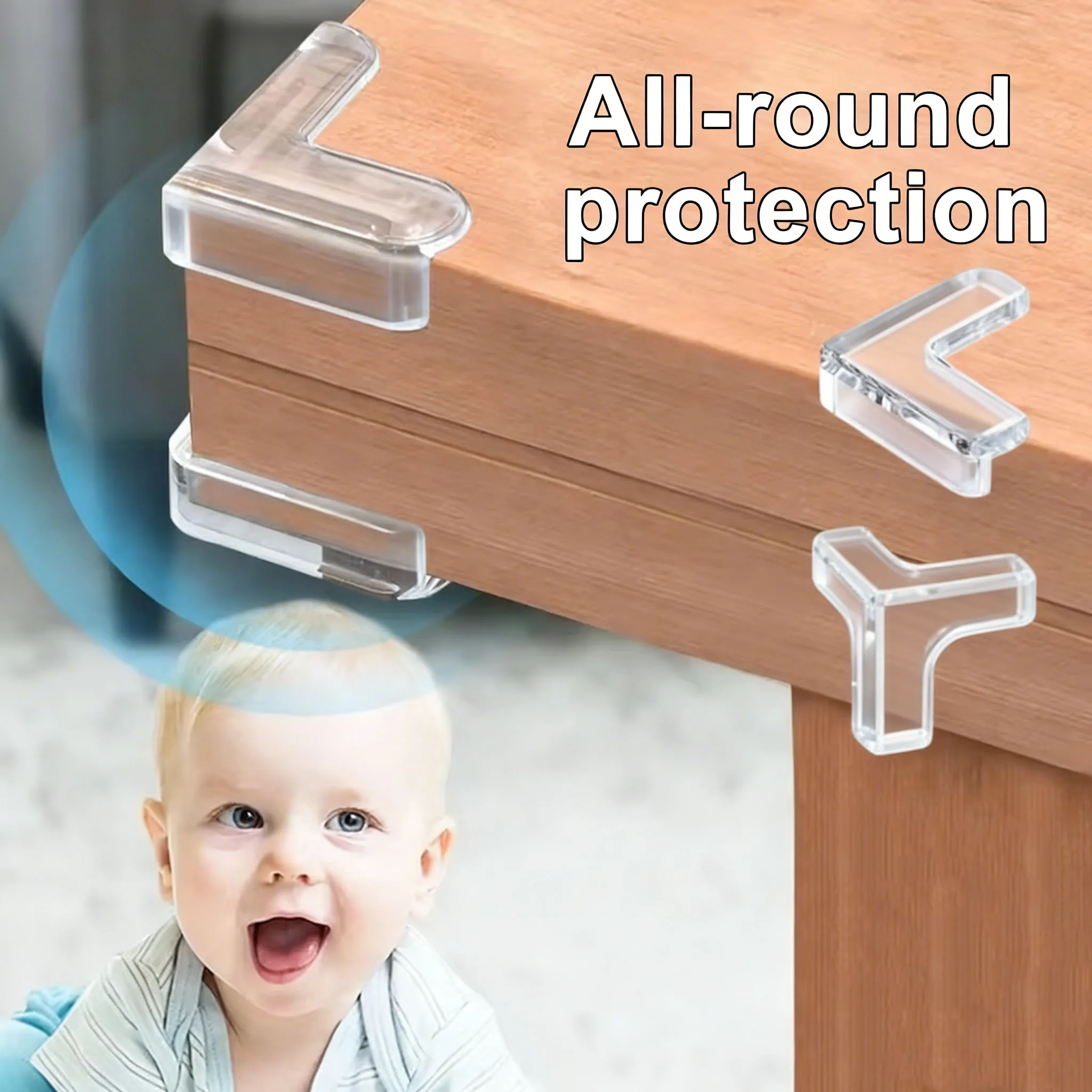 

12Pcs Transparent Anti-Collision Furniture Corner Guards Baby Safety Silicone Protector L-Shaped Table Corner Edge Protection