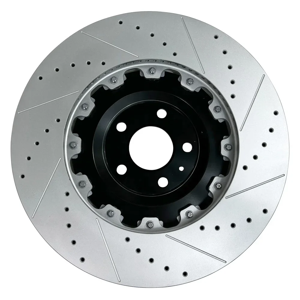 Professional Manufacturer 390MM Brake Rotor Coating Drilled Slotted Brake Disc For Audi A6 A7 Rs6 Rs7 4G0615301AH 4G0615301E