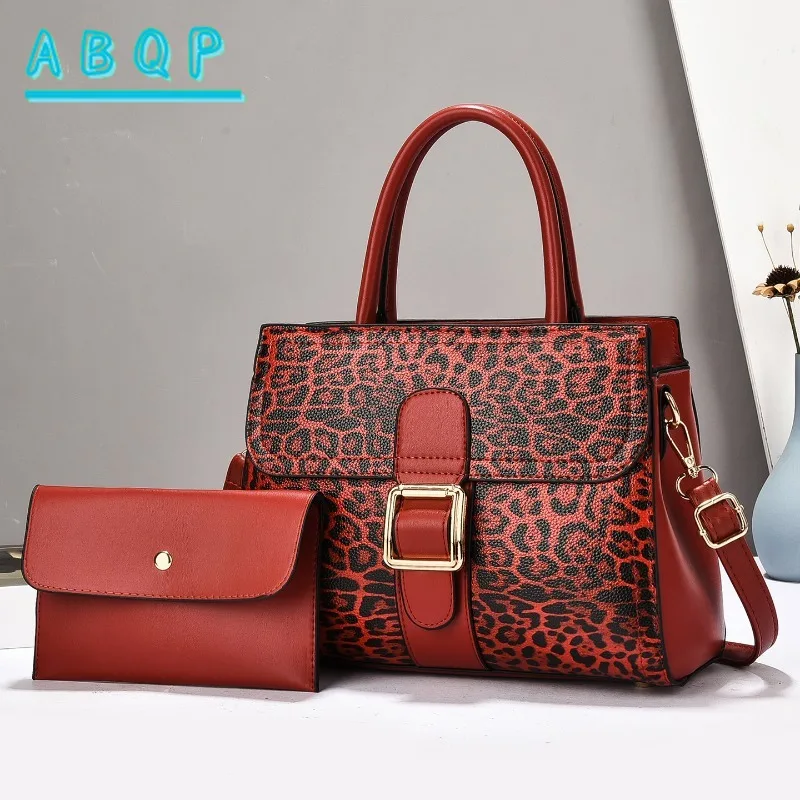 Women's Handbags Luxury Brand 2-piece Set Women's Shoulder Crossbody Bag Leopard Print Fashion Casual Women's Bag Large Capacity