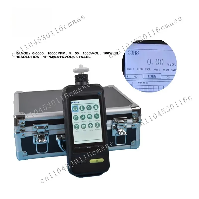 1050E food packaging with needle CO2 O2 N2 3 in 1 multi-gas purity analyzer 100% vol imported sensor