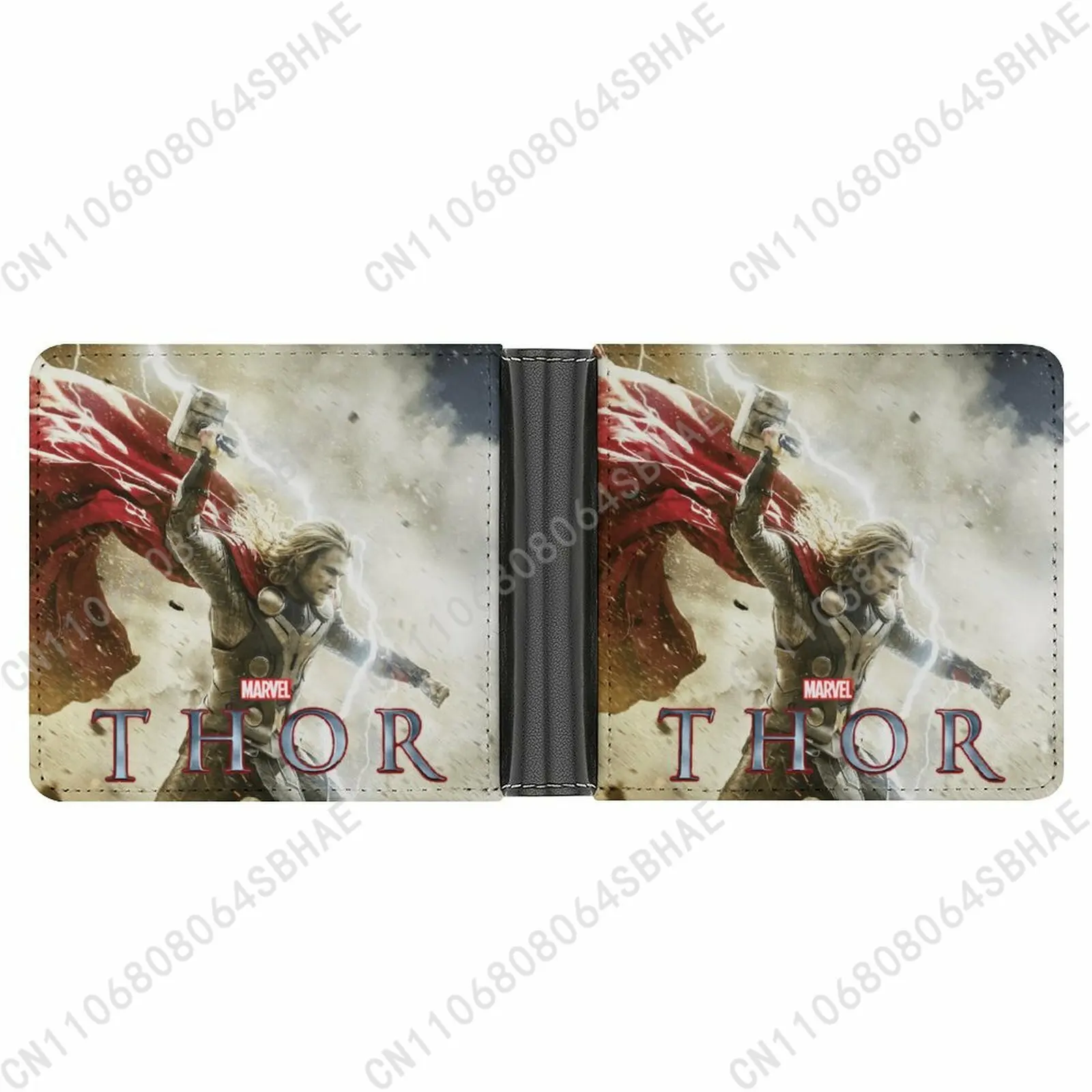 

Marvel The God of Thunder Trendy Leather Wallet Teenage Male Woman Slim Credit Card Holder Small Purse Daily Use Cosplay