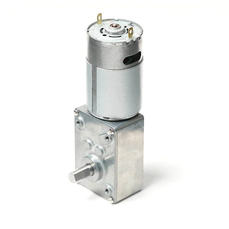 

ABJO-DC Electronic Worm Gear Motor Low Speed 41RPM Worm Reduction Gearbox Engine 24V Self-Locking Geared Motor