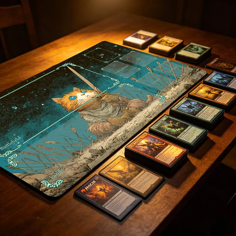 TCG Playmat With Zones Anti-slip Desk Mat for Magic Gathering Card Game Duel deskmat Beginner  CP Desk Mat