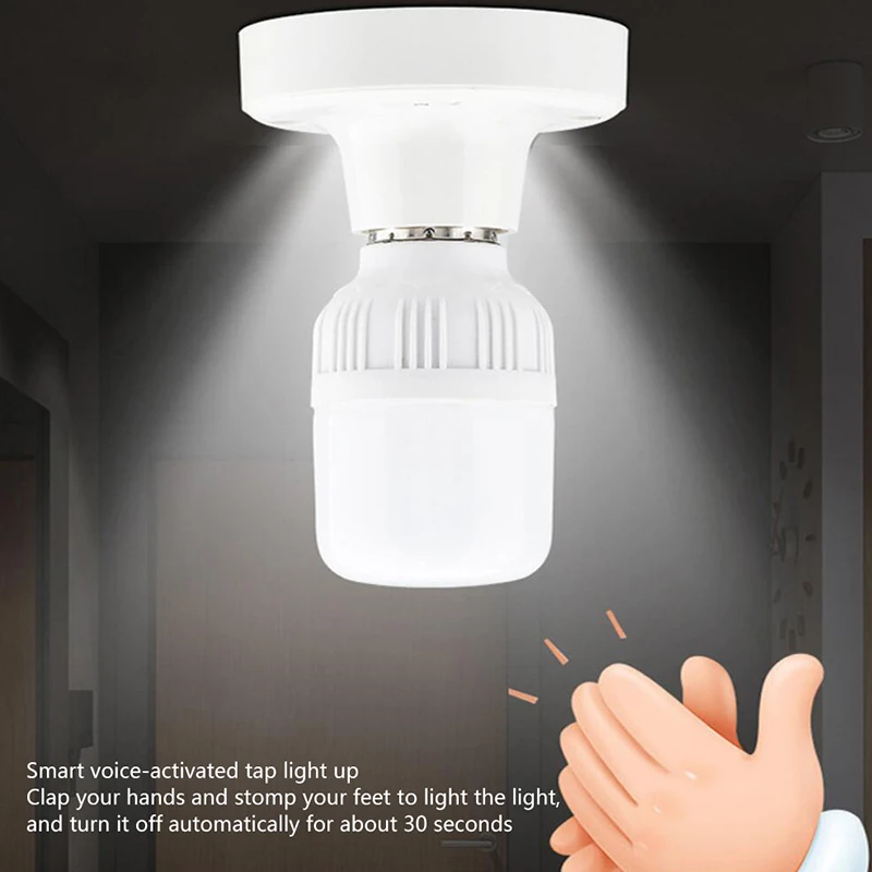 E27 Base PIR Motion Detector Wall Lamp Holder Socket LED AC220V Automatic Human Body Infrared PIR Sensor Bulb Light