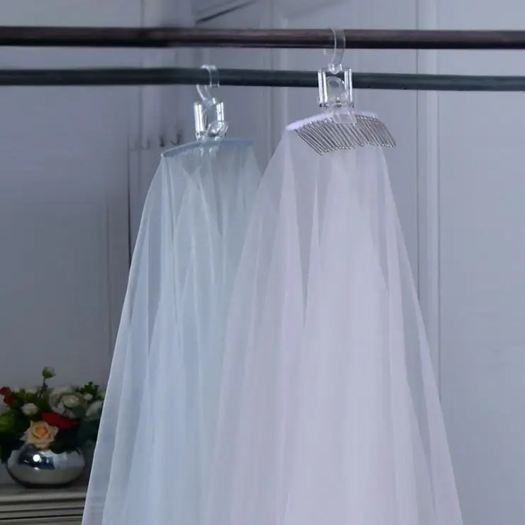 Youlapan-Clip de plástico transparente para velo de novia, accesorios de boda, regalo, vv