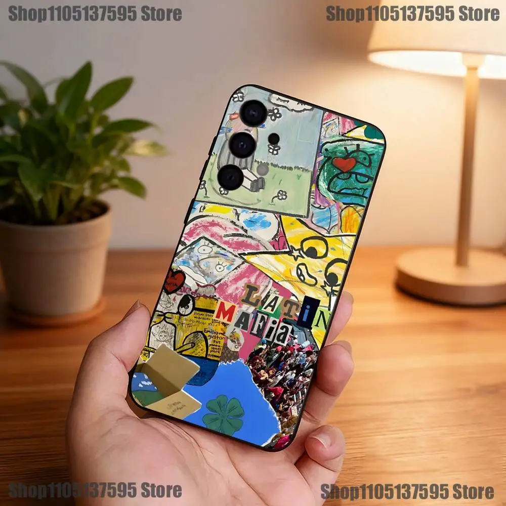 เคสโทรศัพท์ลายวงดนตรีลาตินมาเฟียสุดฮิต สำหรับ Samsung S25,S24,S21,S22,S23,S30,Ultra,S20,Plus,Fe,Lite,5G สีดำ