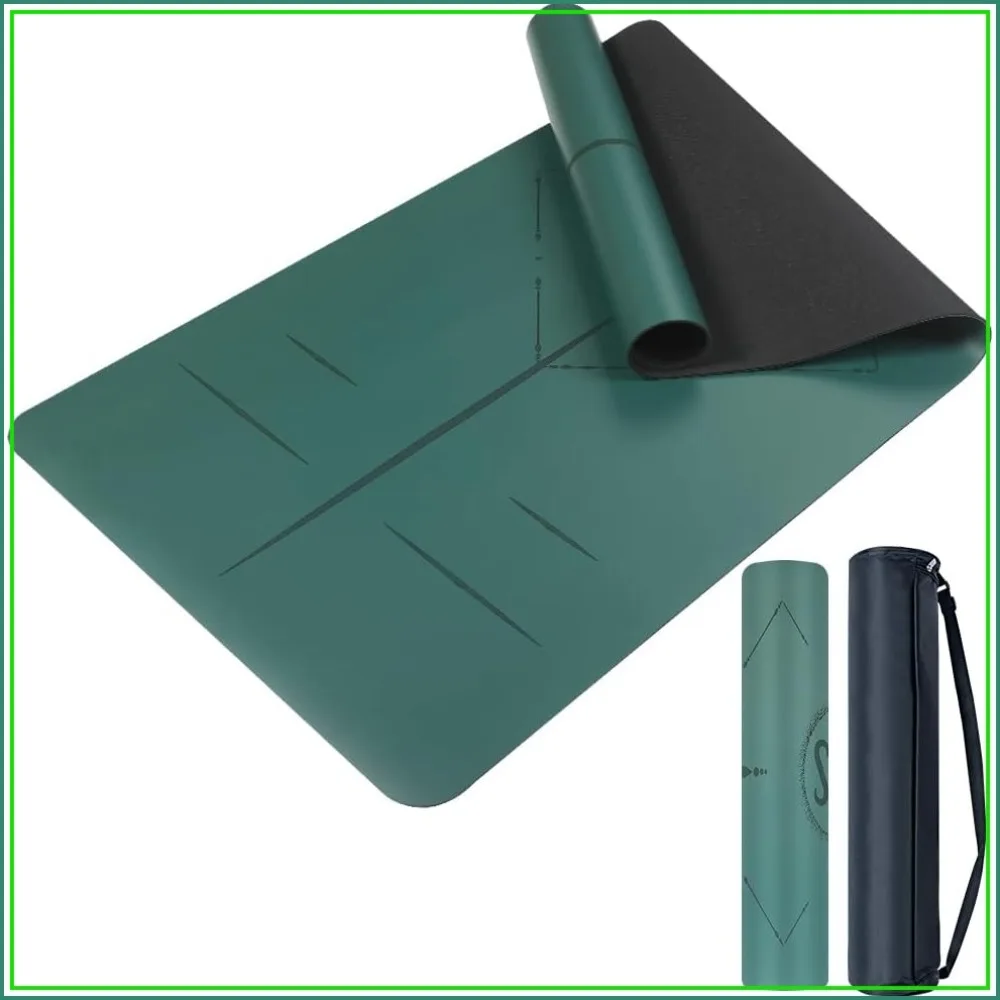 Natural Rubber Yoga Mat - Non Slip, Non Toxic, 5mm Thick - Extra Large 26.8