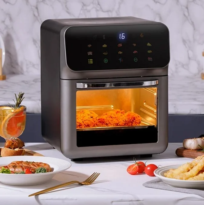 10L Large Capacity Electric Air Fryers Oil-free Automatic Household Kitchen 360°Baking Convection Oven Deep Fryer Without Oil