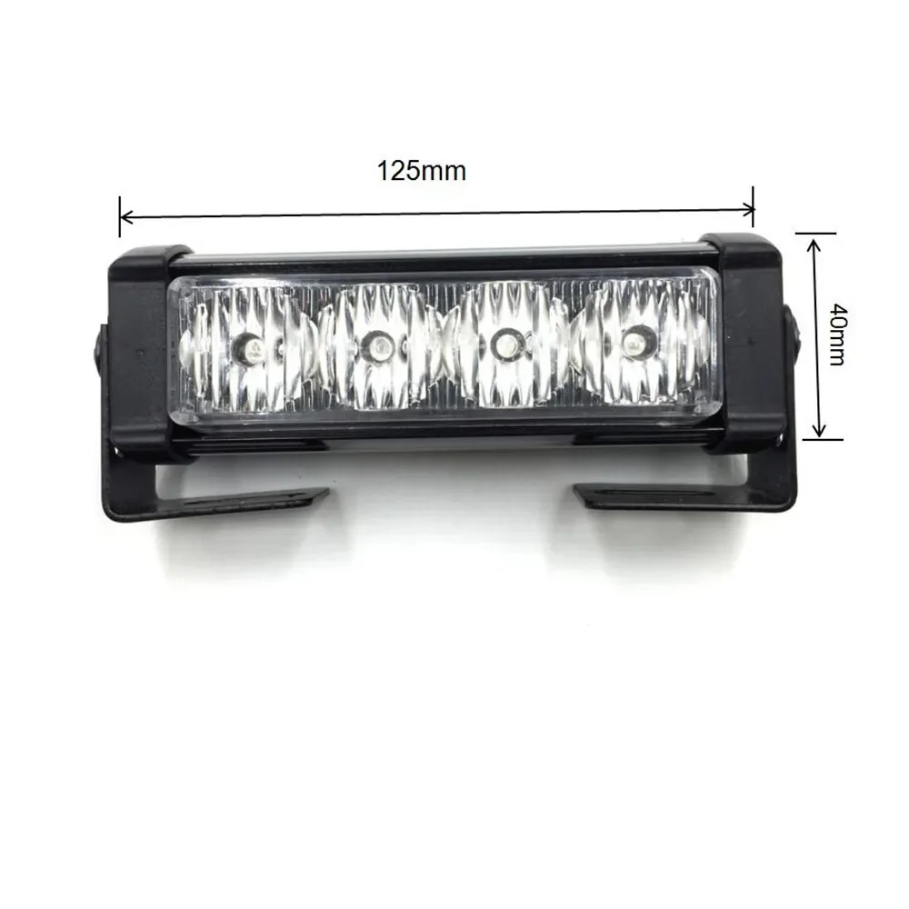 2*4 luci stroboscopiche a LED della polizia per auto lampada di avvertimento griglia di emergenza DC12V auto moto pompiere ambulanza Flasher torcia