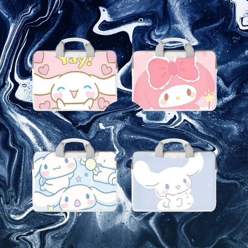 

Сумка для ноутбука Sanrio My Melody Cinnamoroll Stitch, милый большой вместительный органайзер для планшета, мультяшная сумка, чехол для ноутбука 12, 13, 14, 15, 16 дюймов