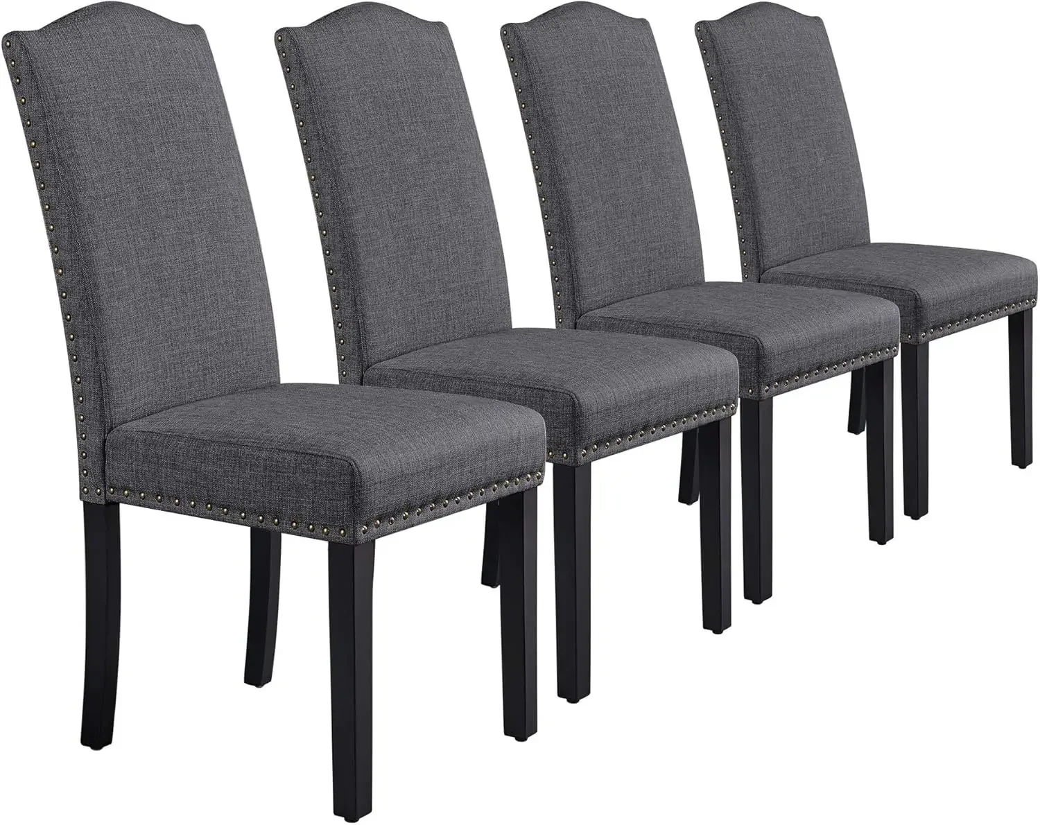 Dining Chairs with Rubber Wood Legs Fabric Upholstered Armless Chairs for Kitchen Dining Room Living Room Hotel Weedin