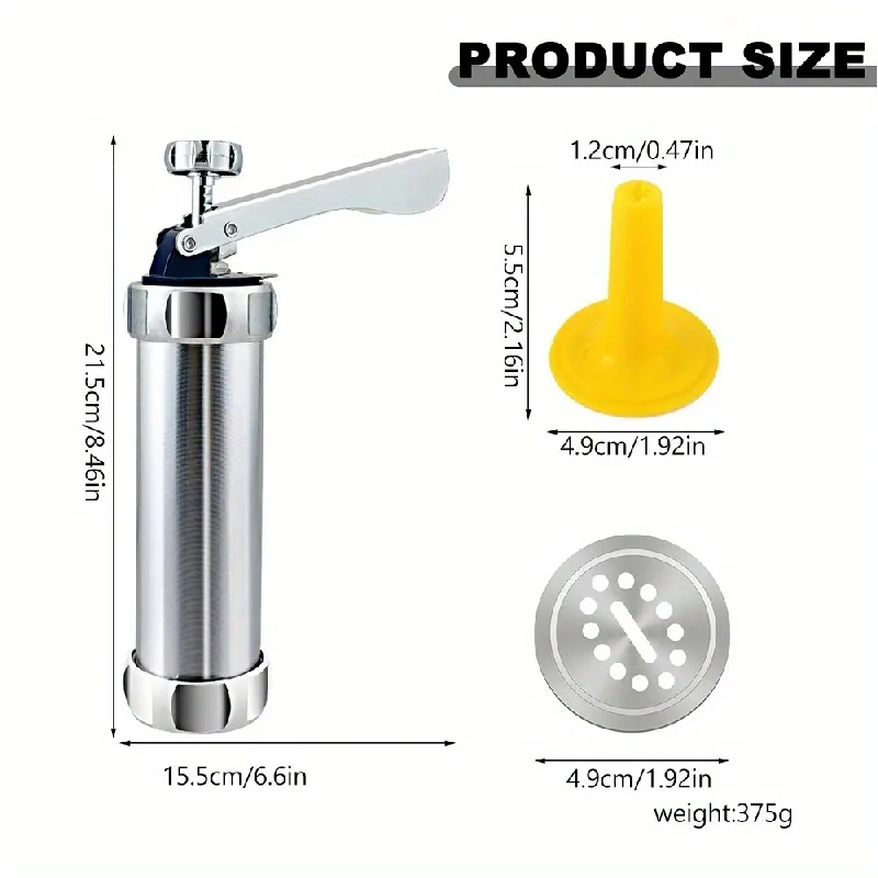 1 Set for Cookie Press Gun Kit Includes 20 Cookie Dies And 4 Nozzle For DIY Biscuit Maker And Decoration Cookie Make Accessorie
