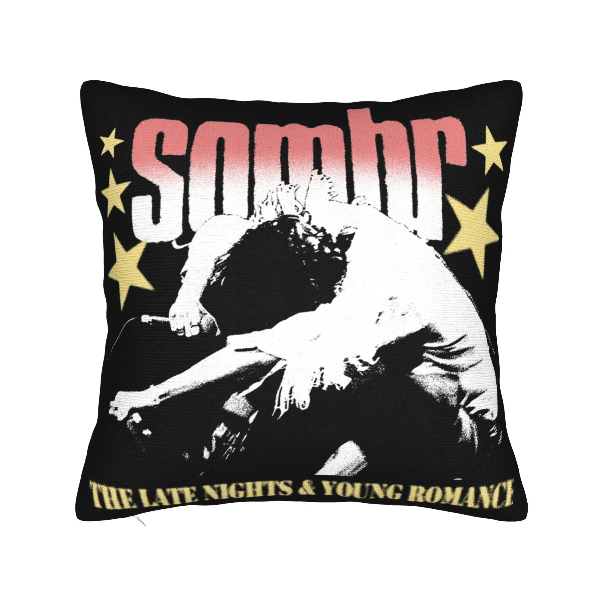 Retro Style Indie Singer Sombr Pillowcase Printed Fabric Cushion Cover Decor  Throw Pillow Case Cover Home Square 45*45cm