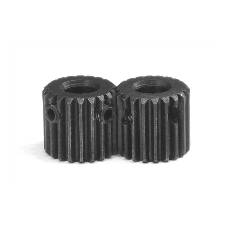 1-10Pcs 45# Steel 0.5 Module Spur Gear 20 Teeth Motor Gear Bore 4mm 5mm 6mm 6.35mm Black Oxide With Set Screws For CNC Machinery