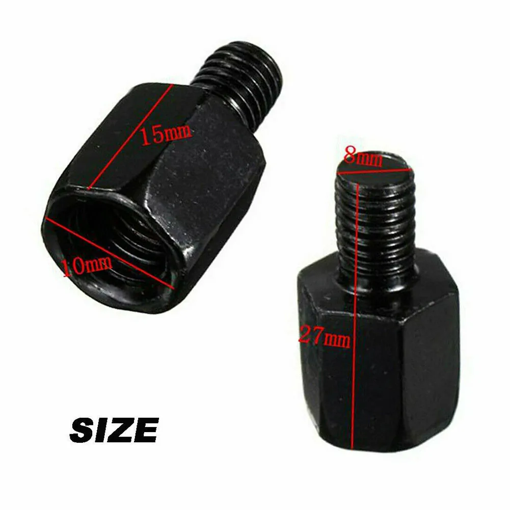 Aluminium Motorcycle Mirror Thread Adaptor for 10mm Female to 8mm Male Conversion Suitable for Various Motorcycles
