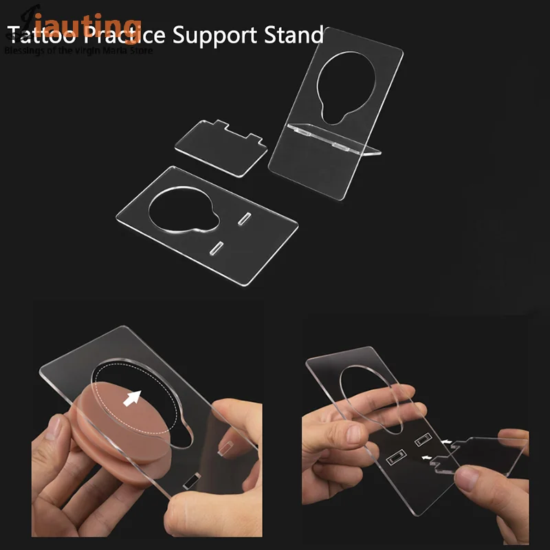 Présentoir Acrylique Transparent pour Modèle d'Oreille en Silicone Souple, Outils Auxiliaires pour la Pratique du Tatouage et du Piercing