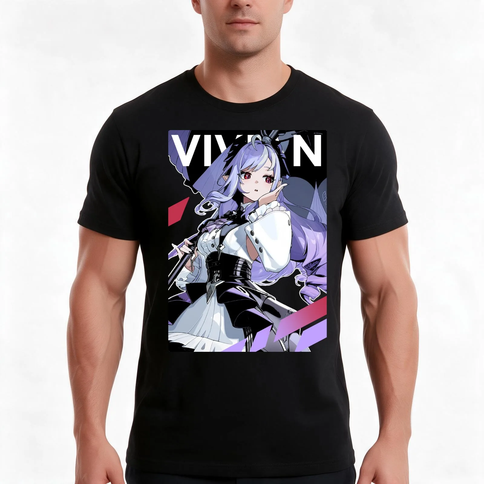 Vivian zzz Zenless Zone Zero Shirt fan Vivian Sticker Decals Zenless Zone case T-Shirt, Summer Casual Cotton Tee, 100% Cotton