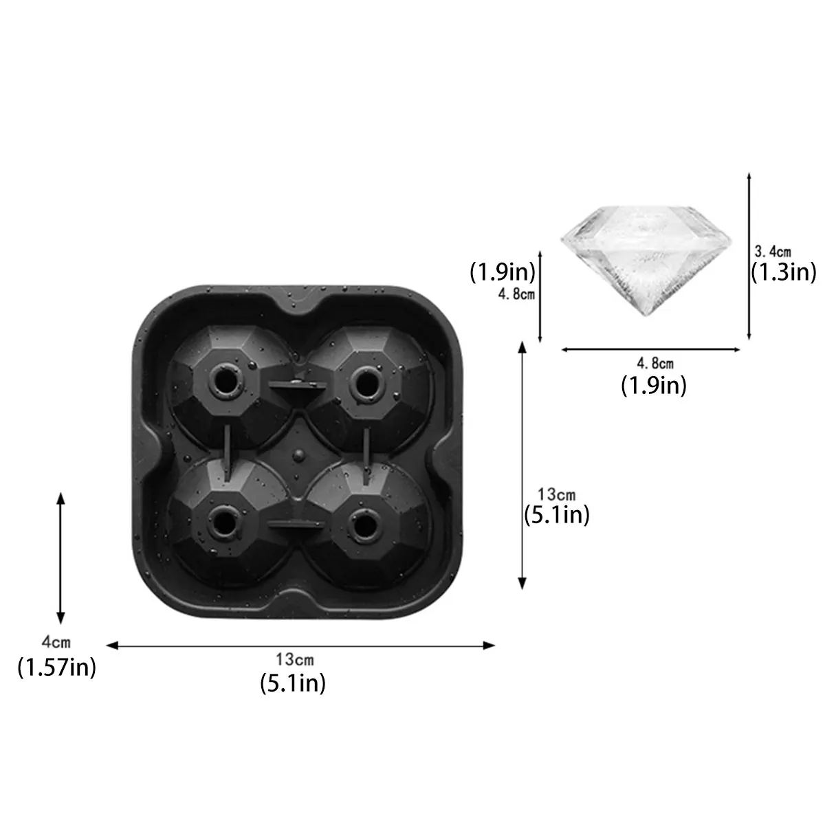 Whiskey, Easy to Take Out,Ice Cube Tray, Silicone Ice Cube Tray with Lid, Juice, BPA Free, Cocktail